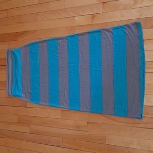 Rue21 Maxi Tube Dress, small, aqua and gray